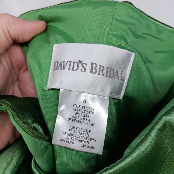 NWT David's Bridal Formal Event Dress $99 Clover Green Size 6 Pockets Sleeveless - Picture 11 of 16